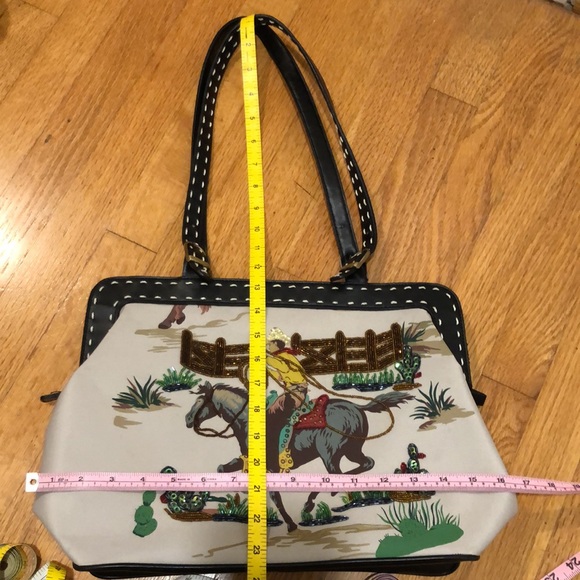 Fun One of a kind  Fashion Shoulder Bag Western Theme Vintage Cowgirl Favorite - Picture 14 of 16